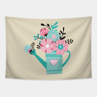 Floral Watering Can Tapestry