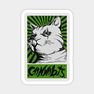 Cat cannabis Magnet