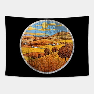 Village Life Tapestry