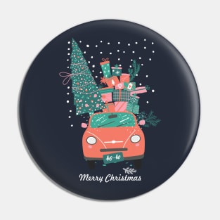 Christmas tree and gifts in a car ho ho ho! - Happy Christmas and a happy new year! - Available in stickers, clothing, etc Pin