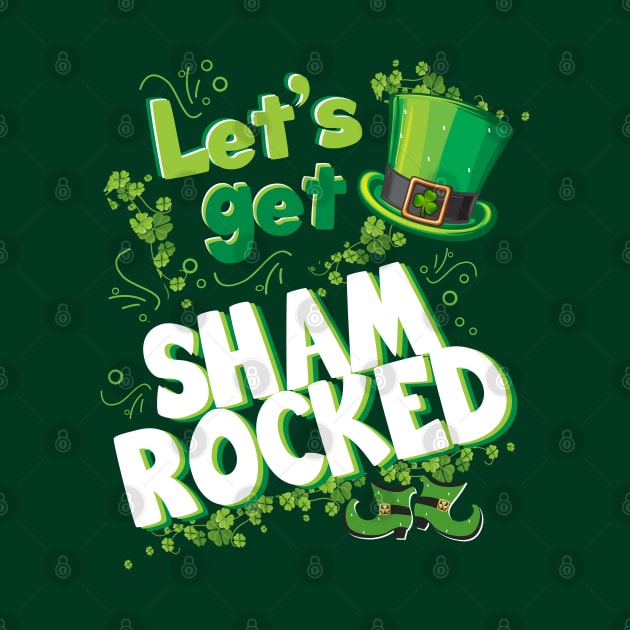 Let’s Get Shamrocked Funny Cute St Patricks Day Lets get Shamrocked Irish cute funny Leprechaun Hat by BoogieCreates