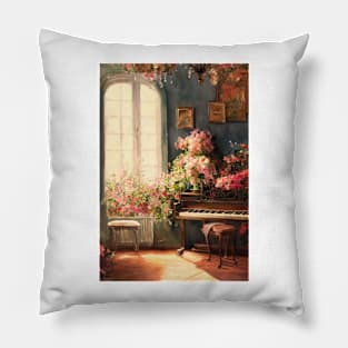 Watercolor piano Pillow