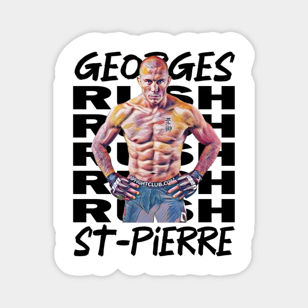 Georges Rush St Pierre Magnet by FightIsRight