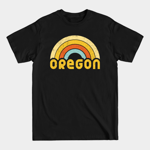 Discover Retro Colorful Oregon Design - Oregon - T-Shirt