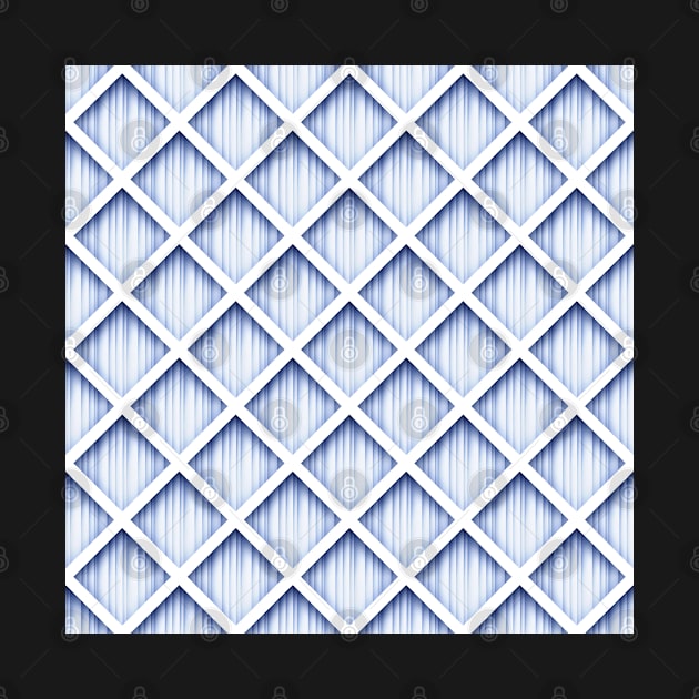 3d Geometric Pattern, Rhombic  Motif, Monochromatic Coloring by lissantee