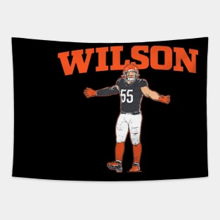 Logan Wilson Football Hero Pose Tapestry