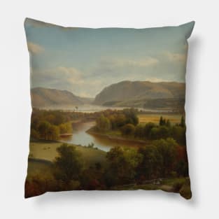 View From New Windsor, Hudson River by David Johnson Pillow