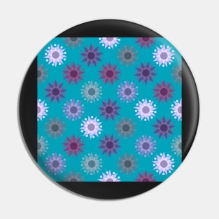 Deco Suns Cool on Teal Repeat 5748 Pin