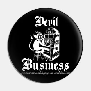 DEVIL BUSINESS BLACK Pin