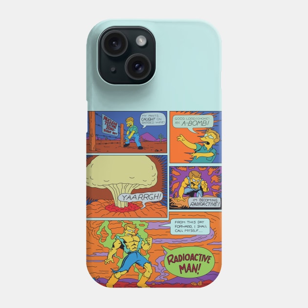 Radioactive Man Origin Story Comic Page Phone Case by saintpetty