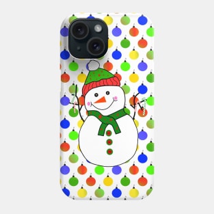 HAPPY Holidays Whimsical Snowman Phone Case