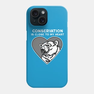 Polar Bear Conservation Heart Phone Case