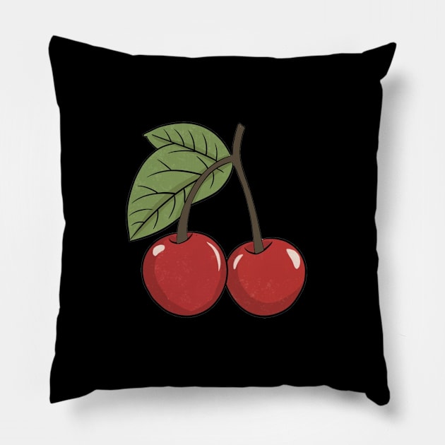 Cherries 3 Pillow by IdeaMind