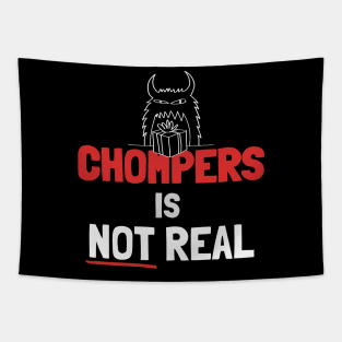 Chompers White Print Tapestry