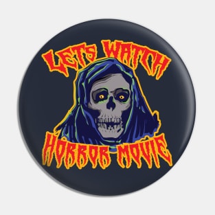 Lets Watch Horror Movie ( Creepy Halloween Vibe ) Pin