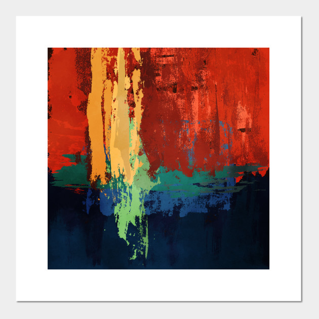 Forest Sunset Abstract Painting Painting Posters And Art