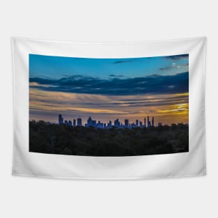 Melbourne Sunset from Yarra Boulevard, Victoria, Australia. Tapestry