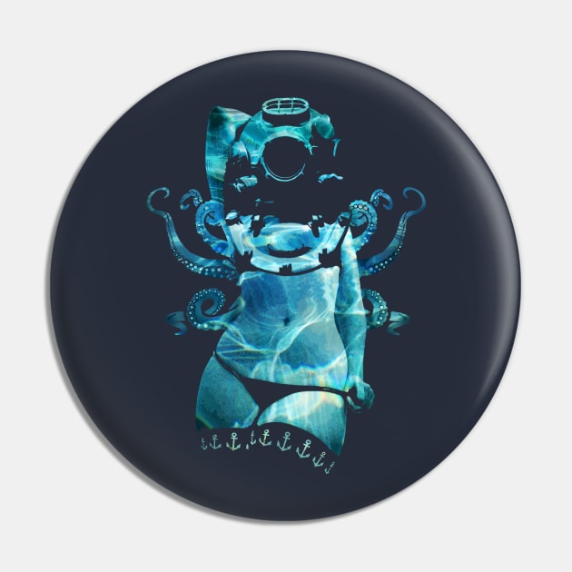 Sea Goddess Pin by robotface