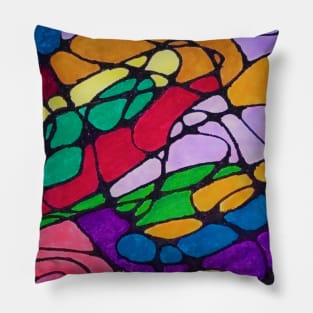 Stained Glass Mosaics 2-Neographic-art,Relaxing Art,Meditative Art Pillow