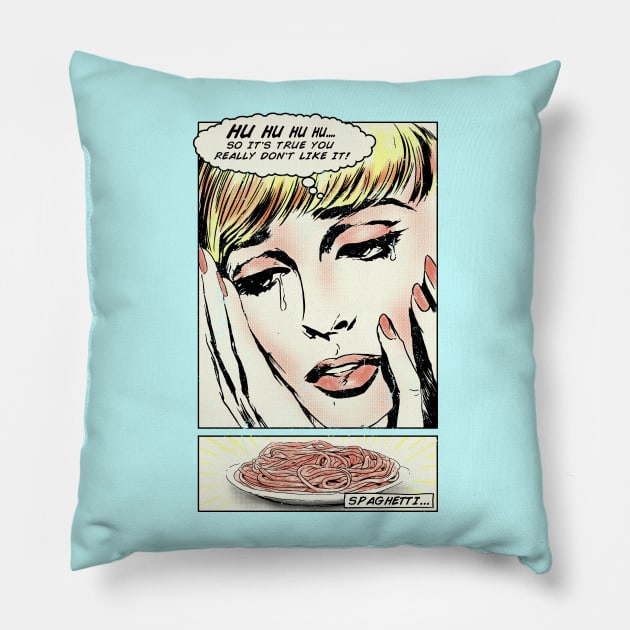 SPAGHETTI Pillow by ALFBOCREATIVE