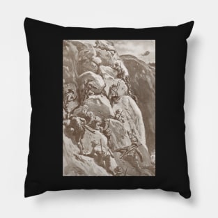 Climbing the cliffs at Gallipoli, 1915 Pillow