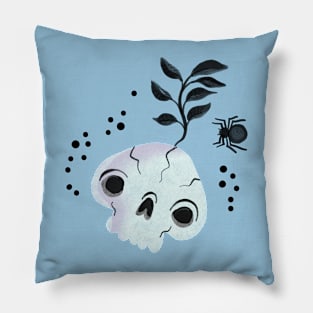 Skull and Spider Pillow