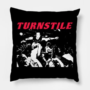 Turnstile black white Pillow