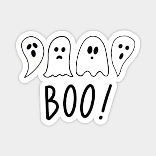 Halloween Ghosts Boo! (black text) Magnet