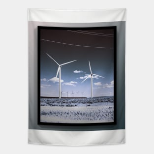 Ethereal Wind Turbines Tapestry