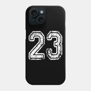 Number 23 Grungy in white Phone Case