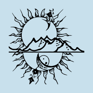 Sun Reflection on Mountains T-Shirt