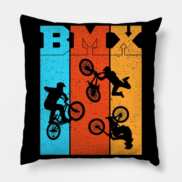 Eat Sleep BMX Repeat Gift Pillow by Delightful Designs