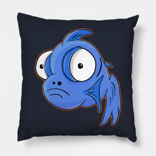 Frightened fish fish color Pillow