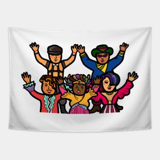 Group of gay pride lgbtq celebration freedom party. Tapestry