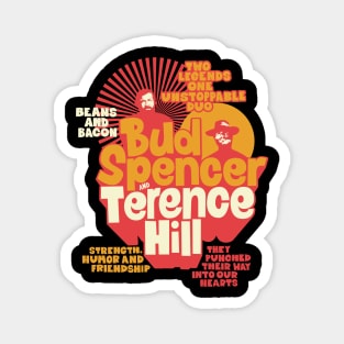 Nostalgic Tribute to Bud Spencer and Terence Hill - Iconic Duo Illustration Magnet