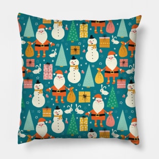 Santa Bunny and Snowman Scale Pillow