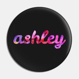 "Ashley" Pink and Green Floral - Customizable Pin