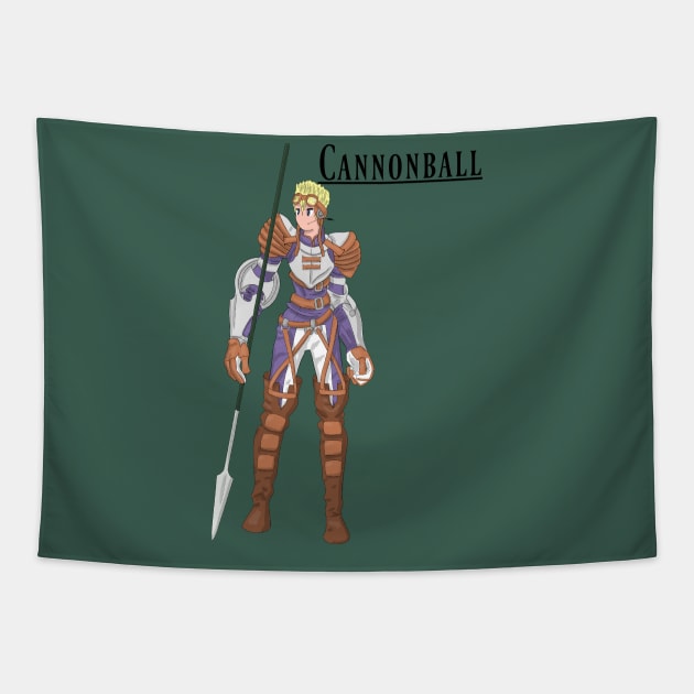 Cannonball Tactics Tapestry by GingerCatGirlPrime 