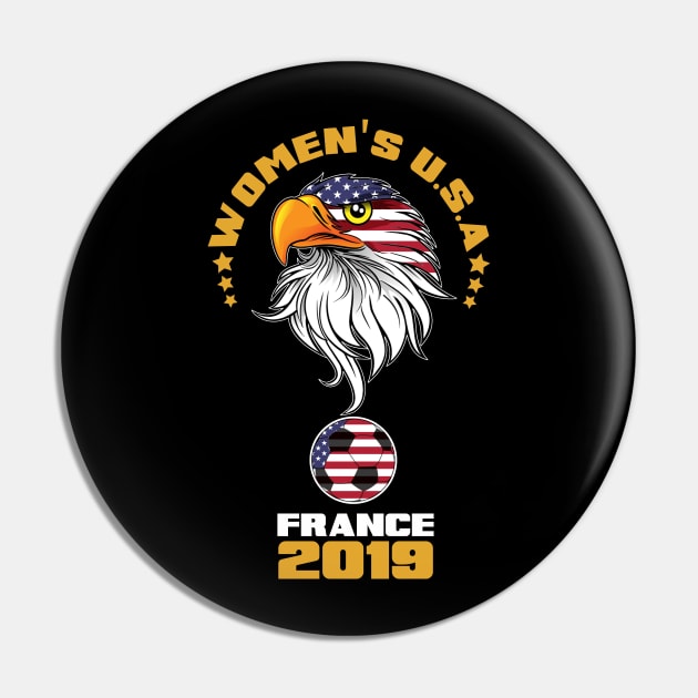 Women's USA - Women's World Cup 2019 T-shirt Pin by monsieurfour