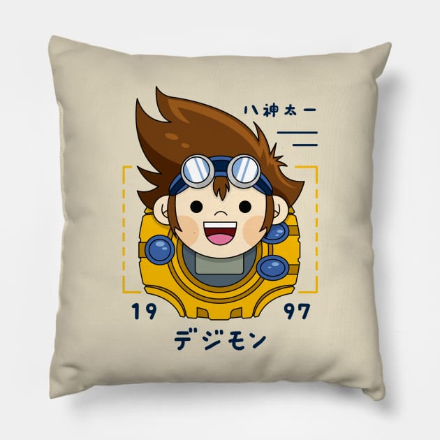 Tai Digivice Pillow by logozaste