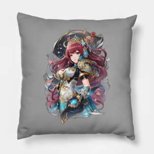 Whispers from the Cetus Abyss: Enigmatic AI Anime Character Art Pillow