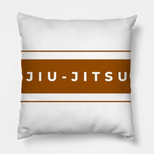 BJJ Jiu Jitsu Minimal Brown Pillow