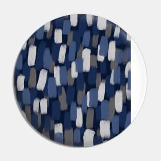 Abstract, Grey and Blue, Paint Brush Effect Pin