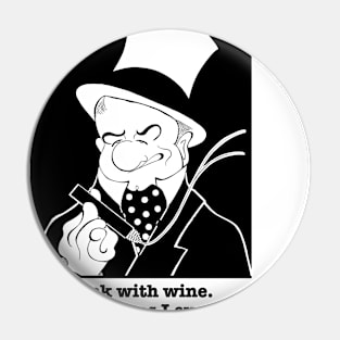 W.C. FIELDS FAN ART Pin