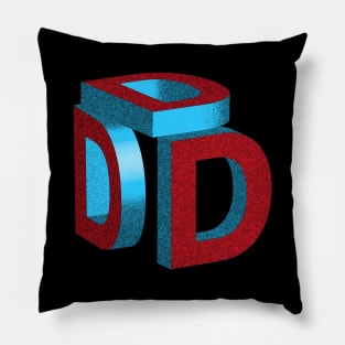 3 D's art graphic in 3D Pillow