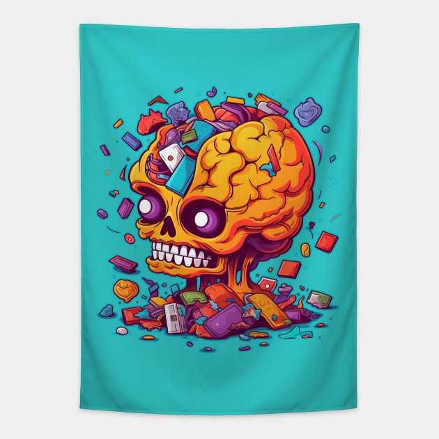 Candy Cortex Tapestry by Czajnikolandia