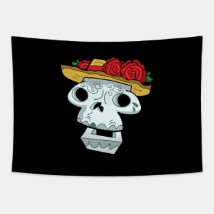 Tear Drop Sugar Skull Tapestry