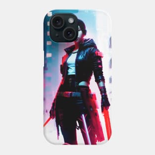 Abstract Cyberpunk Girl Phone Case