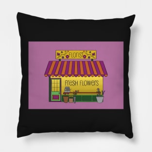 Florist shop illustration Pillow