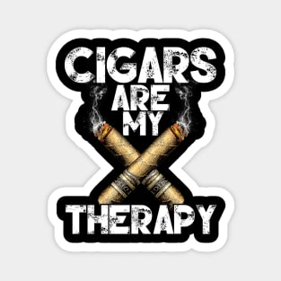 Cool Funny Cigar  Cigars Are My Therapy Magnet